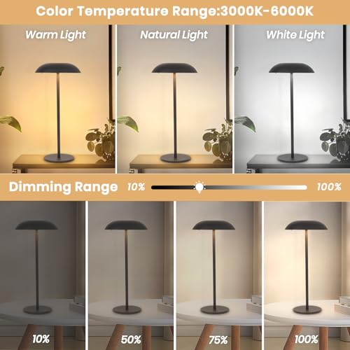 Lampe de table rechargeable LED pour l'extérieur et les repas - 3