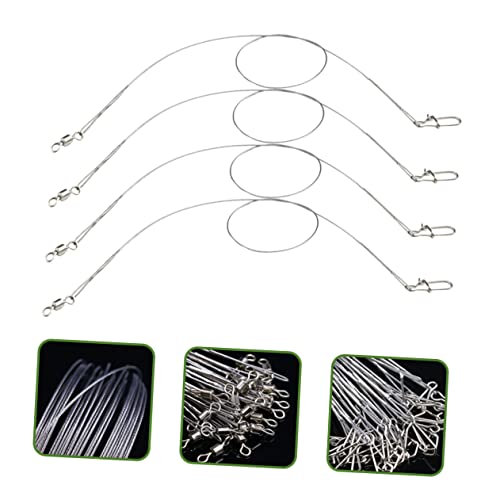 Set 24 unidades de líderes para pesca de acero inoxidable miniatura 2