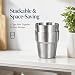 Imagen de Yoaeyok 2 Piezas Tazas de Cafe de Acero Inoxidable de Doble Pared Aislante 300 ml