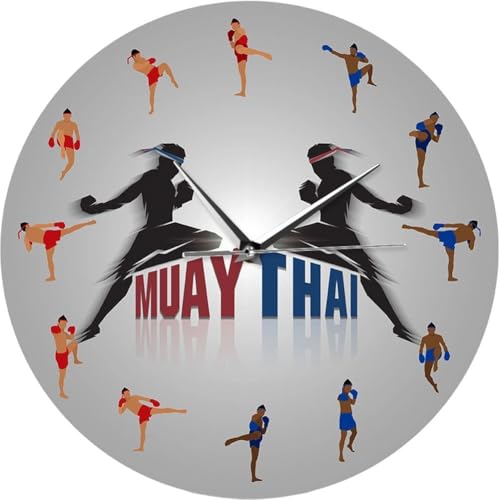 Horloge murale boxe thaï 30 cm : la solution moderne à piles pour ne plus arriver en retard