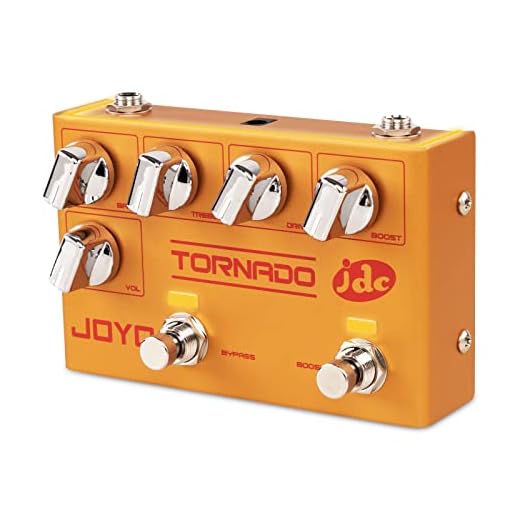 JOYO Pedal de efecto Overdrive de doble canal con interruptor de pie independiente para guitarra eléctrica, firma JDC (TORNADO R-21)