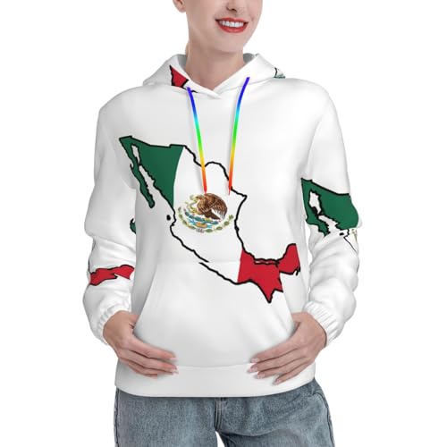 Sweat à capuche Mexique pull femme ajusté pour look urbain casual