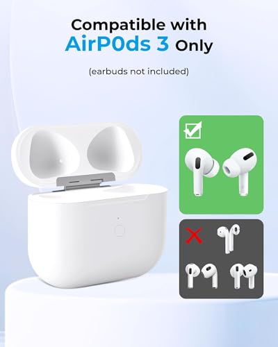 Wireless Charging Case Replacement for Air-Pods 3rd Generation, 620mAh with Rear Bluetooth Sync Button &Charging,Fast Pairing, Case Only (No Earbuds) - Image 5