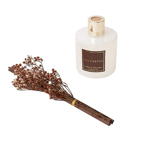 Image of Cocorrina Reed Diffuser Sets - Coffee & Chocolate Scented Diffuser with Sticks Home Fragrance Reed Diffuser for Bathroom Shelf Decor