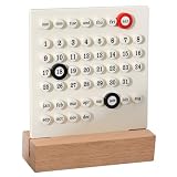 Calendario infantil de madera con fecha perpetua para casa y colegio, calendario de sobremesa de ajuste manual con base de madera, organizador de horarios diarios con anillas para montar uno mismo