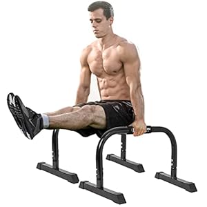 Parallette Bars 23 * 14 * 14 inch,5Billion Fitness Collapsible Parallettes with Hand Cushion,Home Gym P-Bars for Push-ups Dips L-sits and Planches,Heavy Duty No Wobbling,Up to 660 lbs Supported