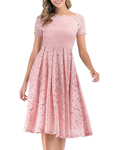 DRESSTELLS Damen Elegant FüR Hochzeit A Linie Spitzenkleid,...