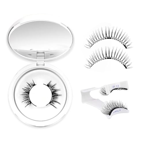 Faux Cils Magnetique Naturel,Faux Cils Magnetique avec Applicateur,Cils Magnétiques Sans Colle,pour Le Maquillage Quotidien Ou Les Rencontres, Mariages,Cils Magnetique Facile à Porter et à Enlever