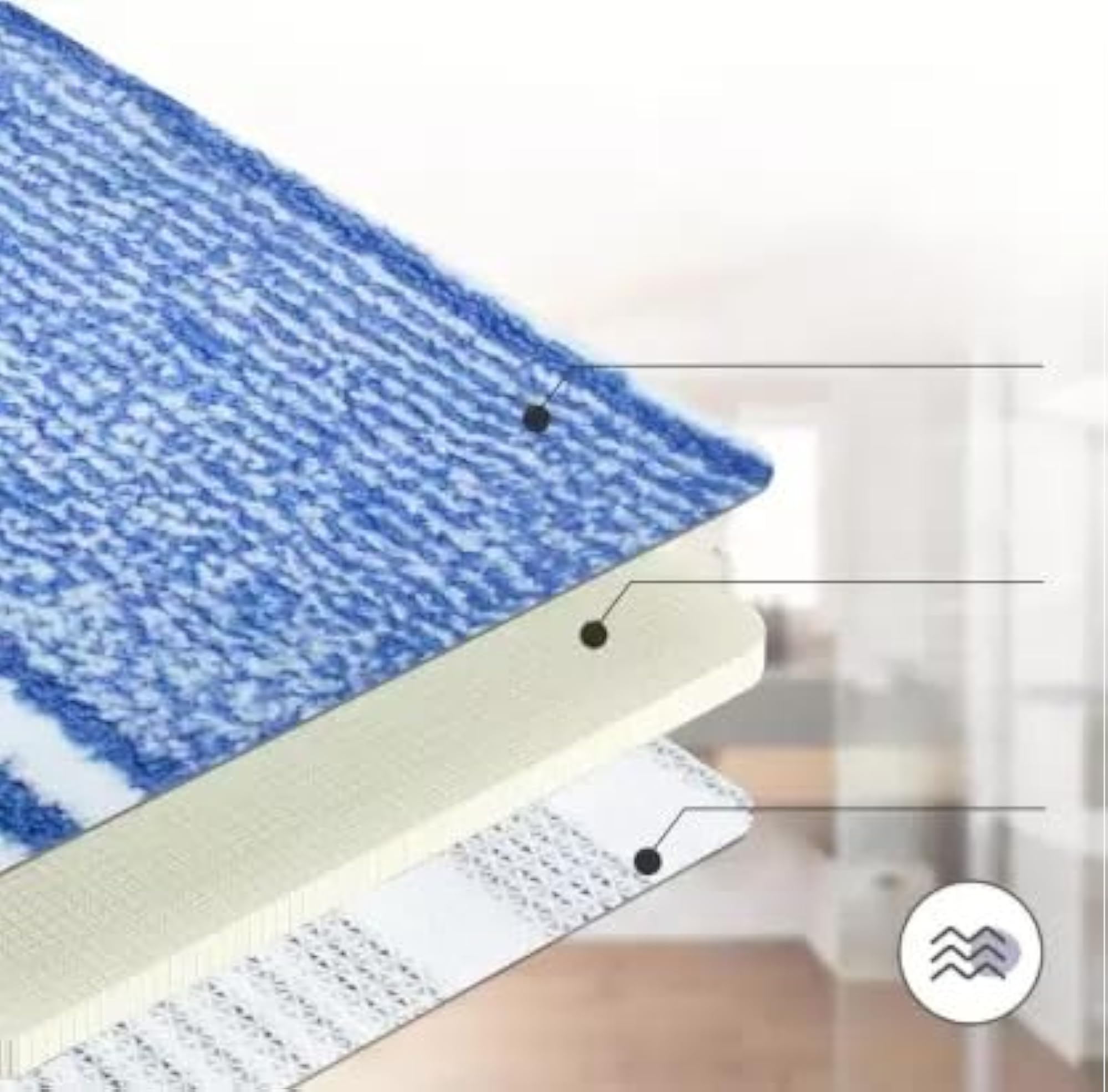 Microfiber Striped Bath Mat, Soft Absorbent