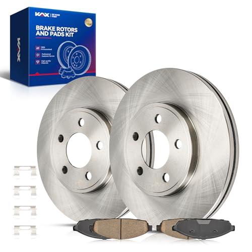 Image of KAX Front Brake Kit, OE Brake Rotors and Ceramic Brake Pads | Fits Mercury Grand Marquis 2003-2011, Lincoln Town Car 2003-2011, Ford Crown Victoria 2003-2011, Mercury Marauder 2003-2004