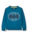 Mit LEGO Batman Motivdruck. LEGO Jungen MW Batman Sweatshirt, 790 Dark Turquise, 128