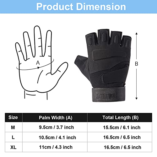 ONEINHE Guanti mezze dita da uomo Guanti tattici