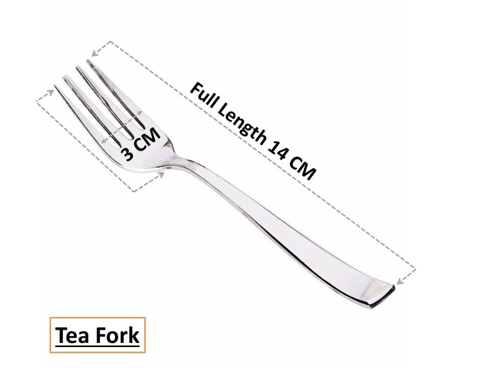 Image of Kanshita's Rasoiware Stainless Steel Tea Fork Set | Pack of 6 | Food-Grade & Durable Cutlery