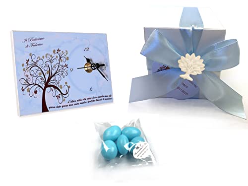 Bomboniera Orologio Albero Della Vita 10x10 Cm Con Confetti Cioccolato Maxtris