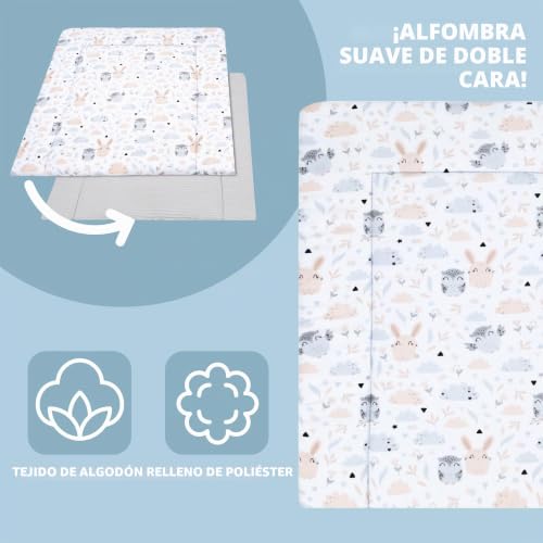 Colchón cambiador bebé cómoda 75x72 impermeable y plegable portátil 4