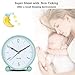 TeaRoo Analog 4 Inch Round Alarm Clock Non Ticking, Battery Operated and Light Function, Super Silent Alarm Clock, Simple Stylish Design for Desk/Bedroom