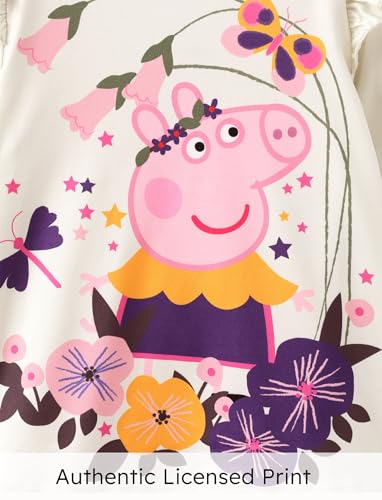 Image of Peppa Pig Girls Pant Sets Ruffle Long Sleeves Top Shirt and Leggings Clothing Set for Toddler Girls Fall Clothes Size 2-6T