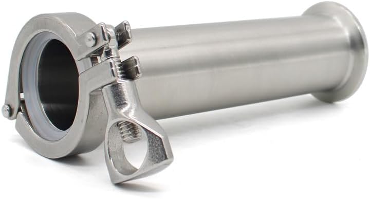 1PC Length 4 "-18" Grade Stainless Steel SUS304 Fitting Pipe OD 19-51 Homemade Ferrule Three Clips 50.5/64mm(1 pipe,8 INCHES (204MM)_OD45 X FERRULE64) Plumbing Fittings