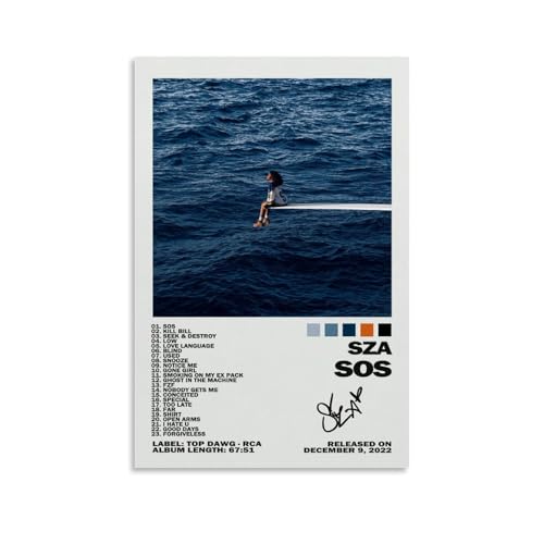 Eiebate Poster Sza Album Sos Poster con Firma per Estetica