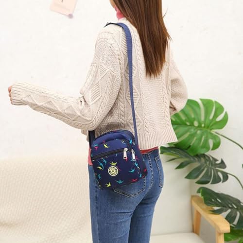 Image of MOMISY Women Mobile Messenger cellphone Bag Ladies Nylon Shoulder Cross Body Long Strap for College, Outing, Travelling, Work
