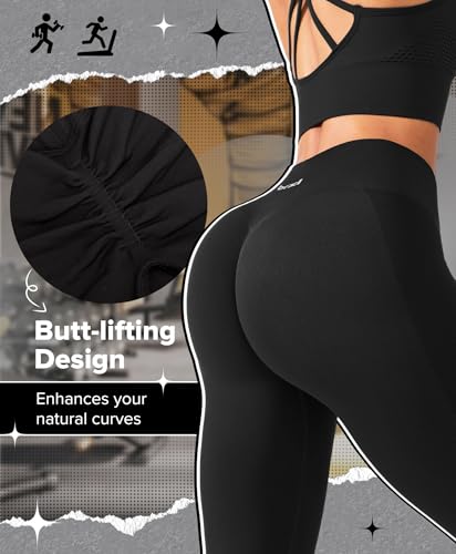 BRXL Butt Lifting No Front Seam Workout Leggings for Women Tummy Control High Waist Seamless Gym Yoga Running Leggings2
