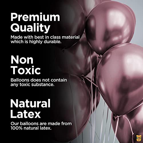 Image of Just Party 25Pcs Silver & 25Pcs Lavender Metallic Chrome Balloons with Shiny Surface For Birthdays /Anniversary /Engagement /Baby Shower /bachelorette Party Decorations (Pack of 50)