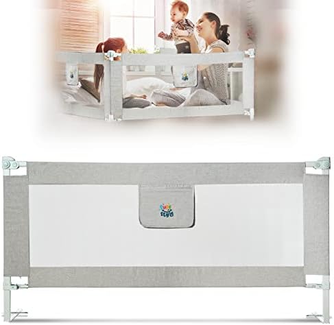 SuperStyle Bed Rail for Toddlers 70 Inch, Upgrade Extra Long Bed Rail Guard for Kids, Safety Bed Fence Protector Rail with Soft Breathable Fabric, fit Twin, Full, Queen, King Size Mattress