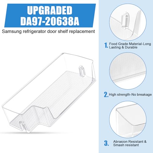 UPGRADED DA97-20638A Refrigerator Door Bin Compatible with Samsung Refrigerator Door Shelf Replacement, Right Door Shelf Parts RS27T5200SR, RS27T5561SR, RS22T5561SR, RS27T5201SR, RS22T5561SG Shelves - Thumbnail 4