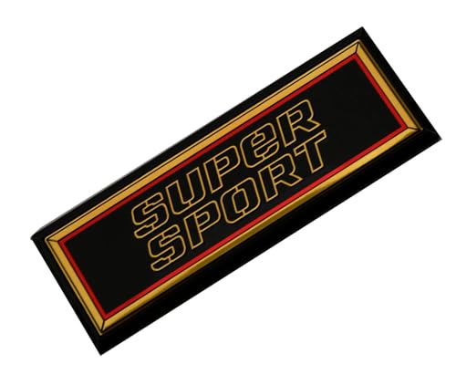 Image of 1pc New Super Sport Dash Emblem 3D Badge Replacement for 81-87 El Camino 83-88 Monte Carlo SS (Gold)