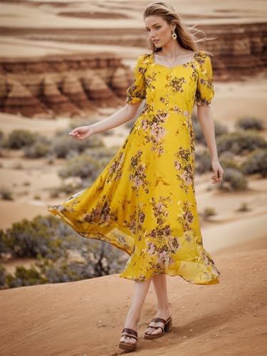 Image of Rare Women's Polyester Fit and Flare Maxi Casual Dress