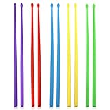 Iconikal 5-Pair Nylon Exercise Drumsticks 14.75-Inch Blue Green Purple Red Yellow Aerobic Workout Dance Youth Drumming Group Activity