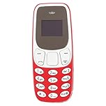 Worlds Smallest Phone Hands Free Bluetooth Dialer Dual SIM Card Unlocked GSM 2 in 1 Mini Mobile Phone (Red)