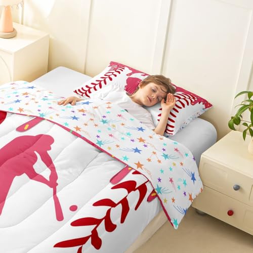 Funda de edredón de béisbol y helado Homewish para cama de matrimonio 5