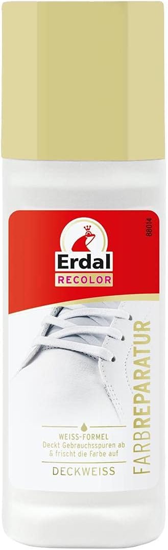 ErdalErdal Brand White Leather Shoe Dye, 75 ml - Repair Deckweiß Highly Opaque Care Product for Textile and Smooth Leather Shoes