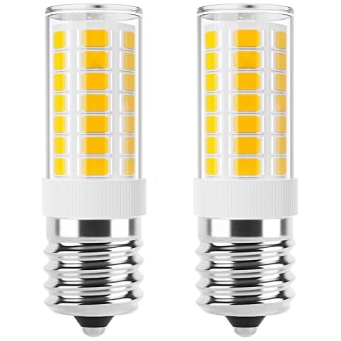 VITUNOV LED Microwave Light Bulbs Under Hood 40W Equivalent, E17 LED Bulb Dimmable for Stove Top, Range Hood, Refrigerator, 120V 4W 400LM LED Appliance Light Bulb, Warm White 3000K, 2 Pack Cover