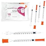 GLUCO-CARE 0.5 ml/cc Syringes 30G x 5/16’’ (8mm), Orange Cap, 10/bag