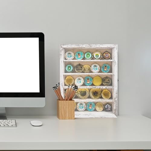 Image of Shadow Box Frame with Removable Shelves, White 11x14 Deep Memory Box Display Case for Keepsake Collectibles, Coins Military Medals Pins Wedding Flowers