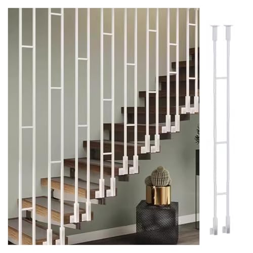 Main courante d'escalier et balustres en fer forgé au design épuré et finitions haut de gamme