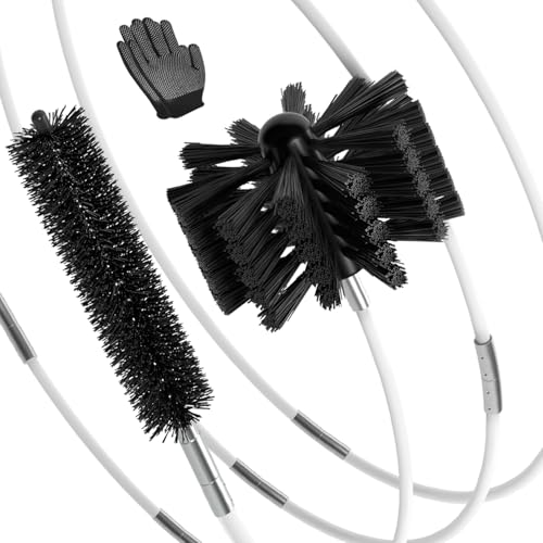 Holikme 40 Feet Dryer Vent Cleaner Kit, Flexible Lint Brush with Drill Attachment, Extends Up to 40...