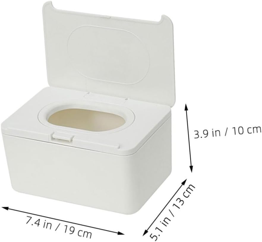 2pcs Portable Travel Wipe Dispenser Box Reusable Wipes Holder Sealed Tissue Box for Bathroom