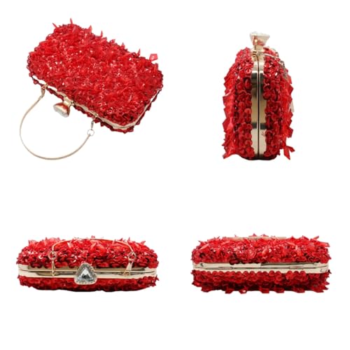 Image of RomanticDesign Women Bling Evening Bag Fashion Embroidered Beaded Sequin Clutch Cocktail Wedding Party Purse