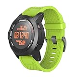 ANCOOL Compatible with Fenix 2 Bands Soft Silicone Watch Bands Replacement for Fenix 2 Smartwatch(Green)