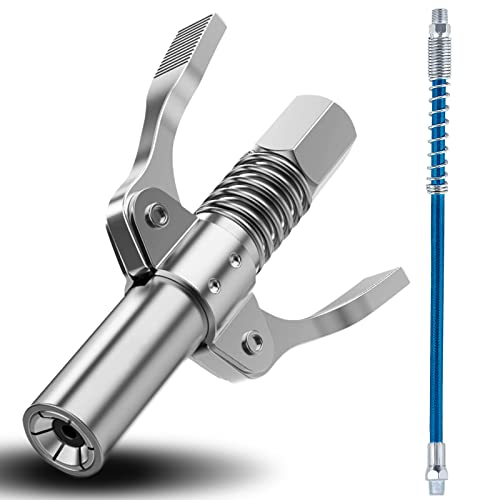 behone Pistola de Engrase G Acoplador Set Acoplador de Pistola de Grasa de Alta presión con Manguera Flexible Se Adapta a Todo Tipo de Pistolas de Grasa,Boquilla de Grasa Cover