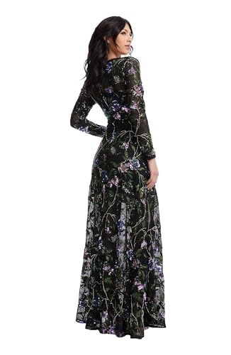 Image of Dress The Population Women's Ava Fit and Flare Maxi Dress