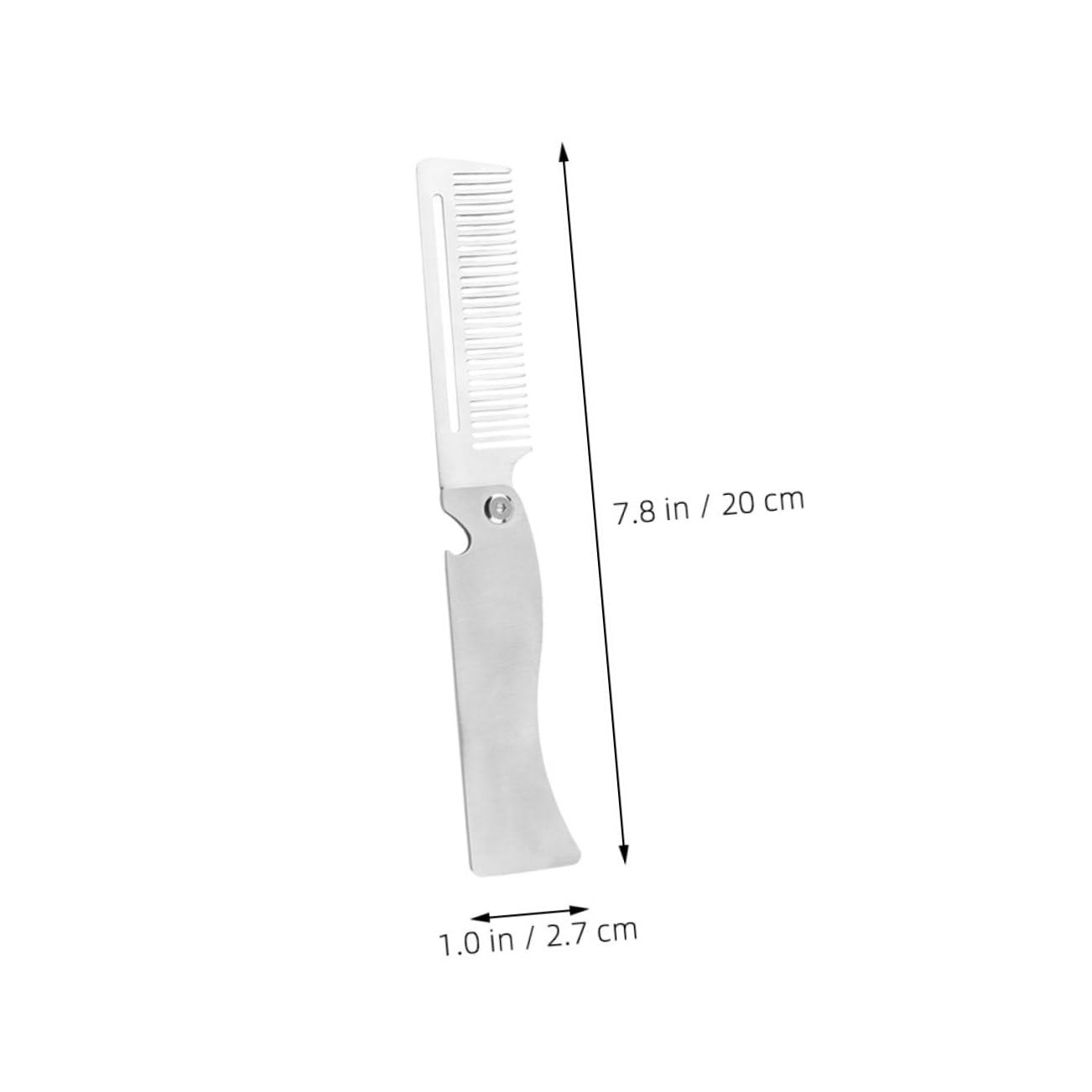 Healeved Beard Styling Comb for Men Retractable Pocket Comb Portable Hair Styler for Men Stainless Steel