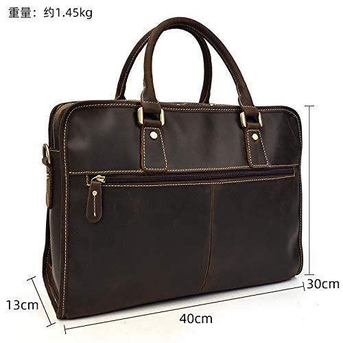 Mens leather leather briefcase, vintage leather handbag, business shoulder bag, messenger bag, 15 inch laptop case2