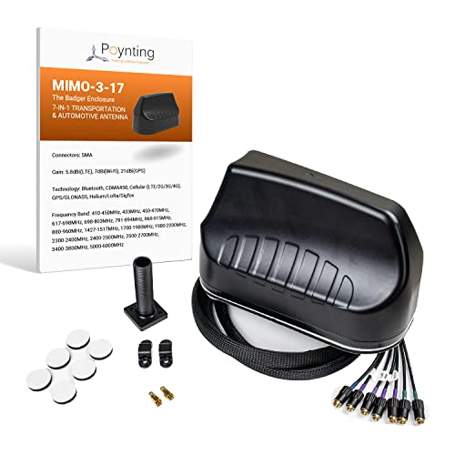 Poynting Mimo-3-17 7-In-1 Transportation & Automotive Antenna | 4X4 Lte Mimo | 2X2 Wifi Mimo | 5G | 4G | Cbrs | Gps/Glonass | 410-3800 Mhz | White #TOP16