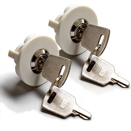 SEPOX 2 Stück Steckdosenschloss Weiß, identische Schlüssel, Abschließbare Steckdose mit Diebstahlschutz & Anti-Fremdobjekteinführung - für Innen & Außenbereiche