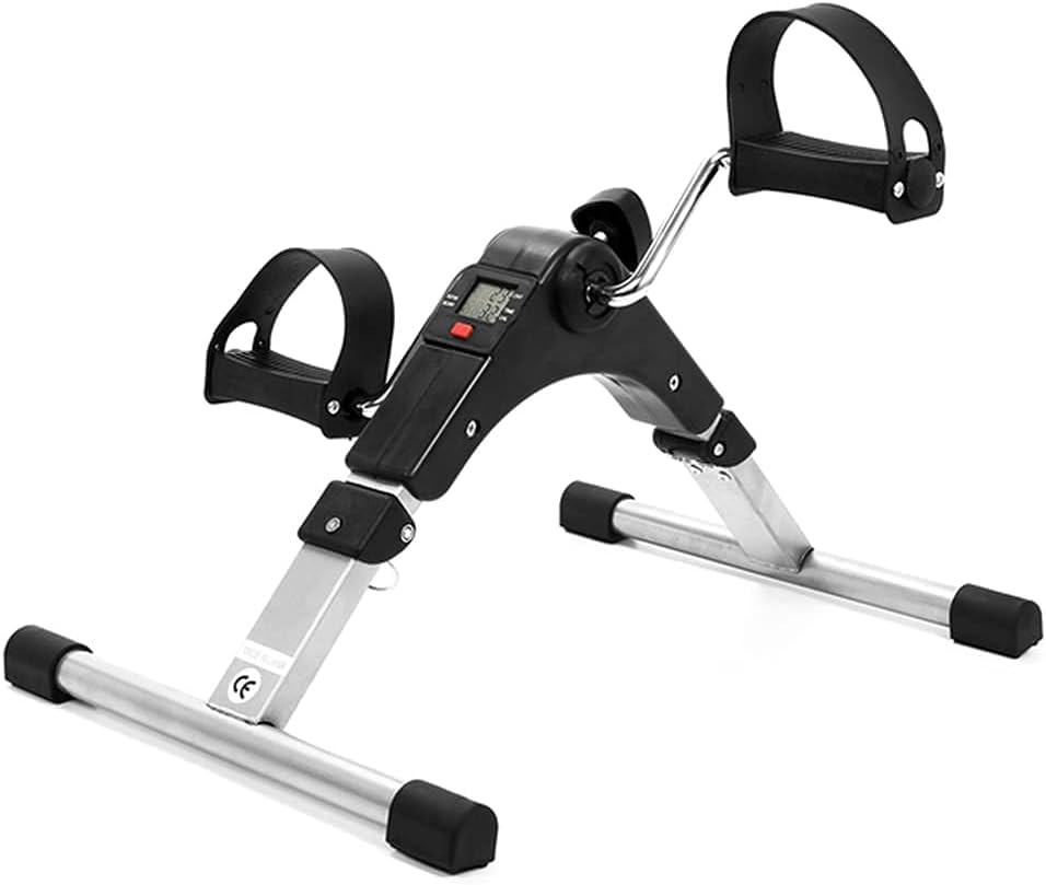 Składany mini rower treningowy z wyświetlaczem LCD z regulowanym oporem do rehabilitacji nóg i ramion w domu