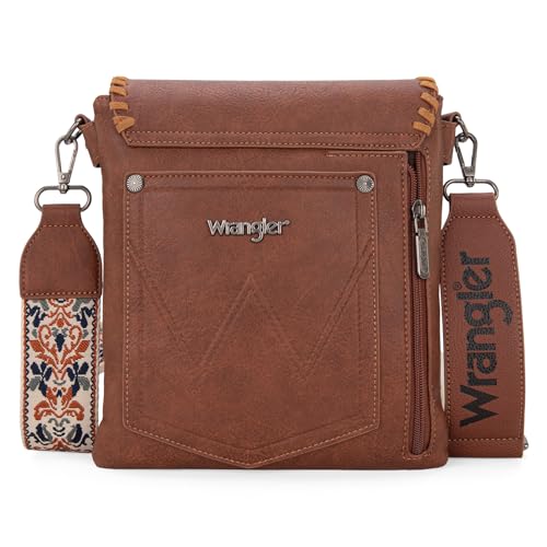 Wrangler Crossbody Bags for Women Satchel Purse Medium Shoulder Handbags with Detachable Guitar Straps WG72-93601BR - image 5